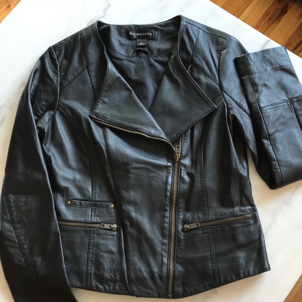 NWOT Black Leather Jacket - Size S